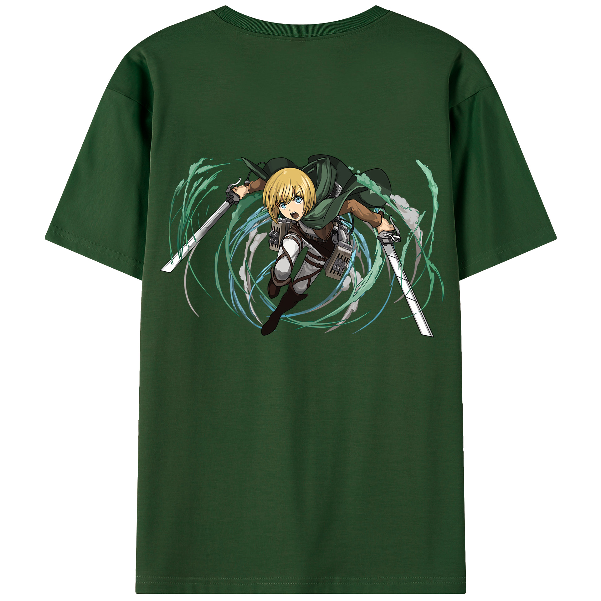 （画像用） 進撃の巨人 アルミン·アルレルト Attack on Titan Armin Arlert 綿100％半袖Tシャツ（背面プリント）